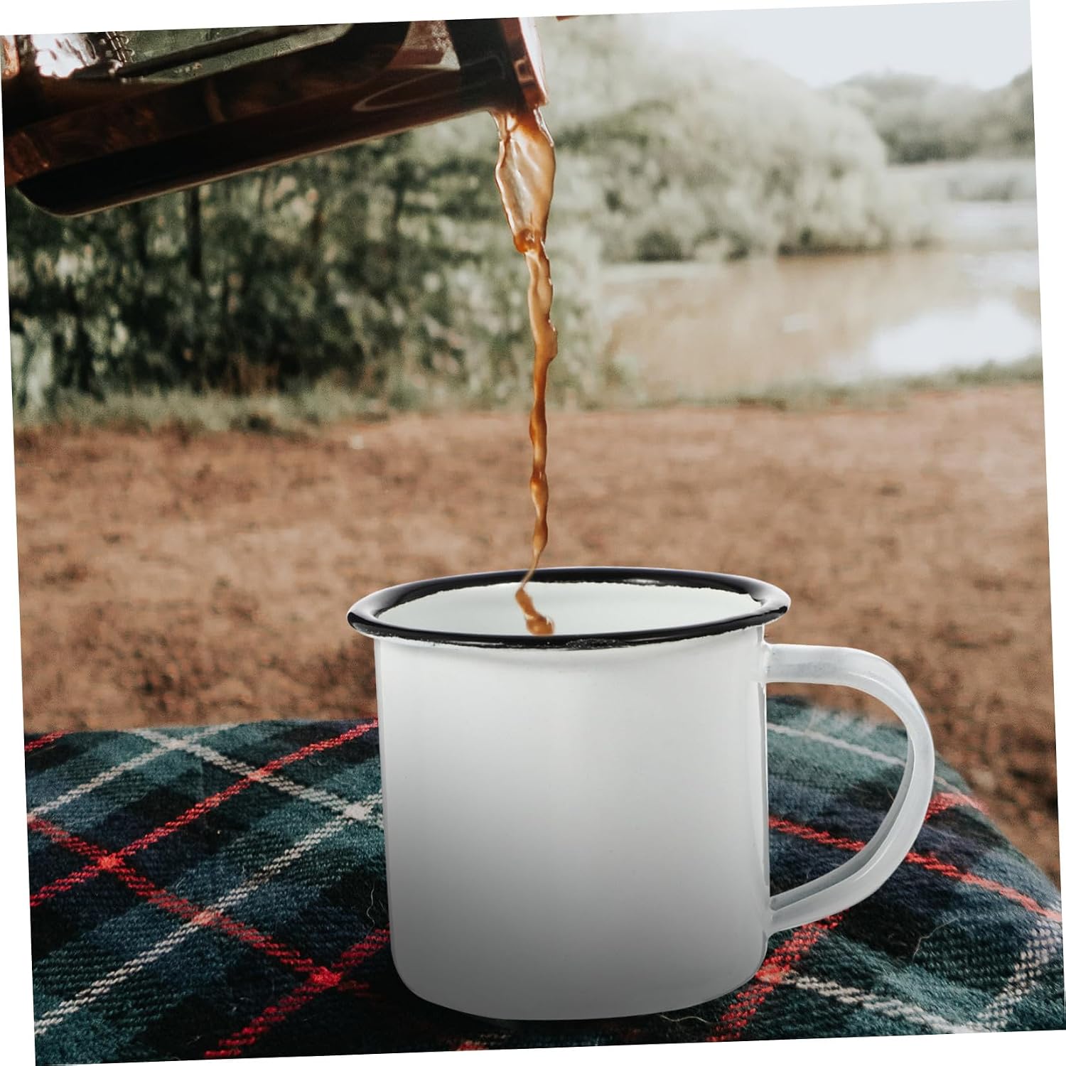Enamel Cup Vintage Camping Mug