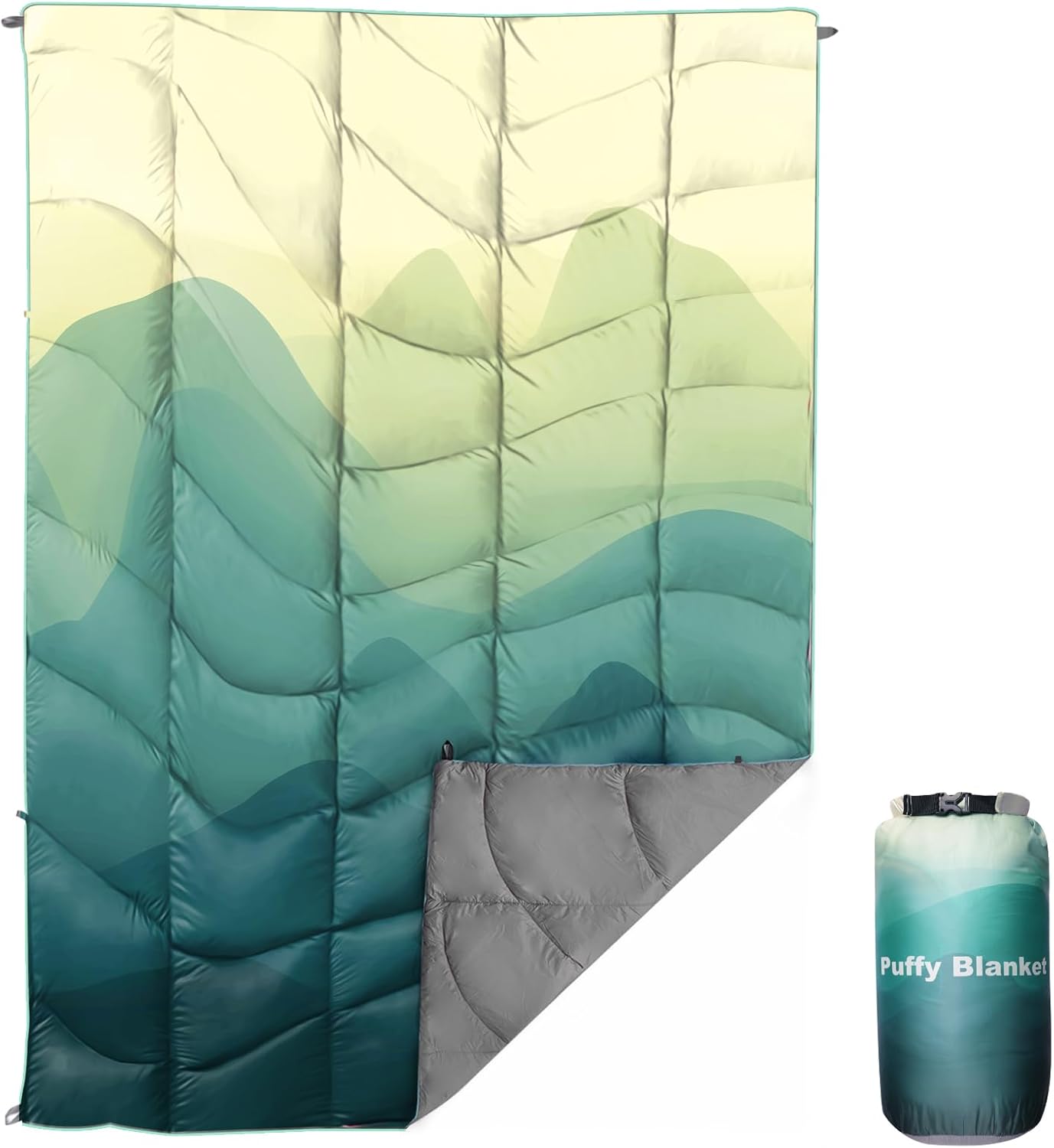 Outdoor Puffy Camping Blanket, 55 × 79"