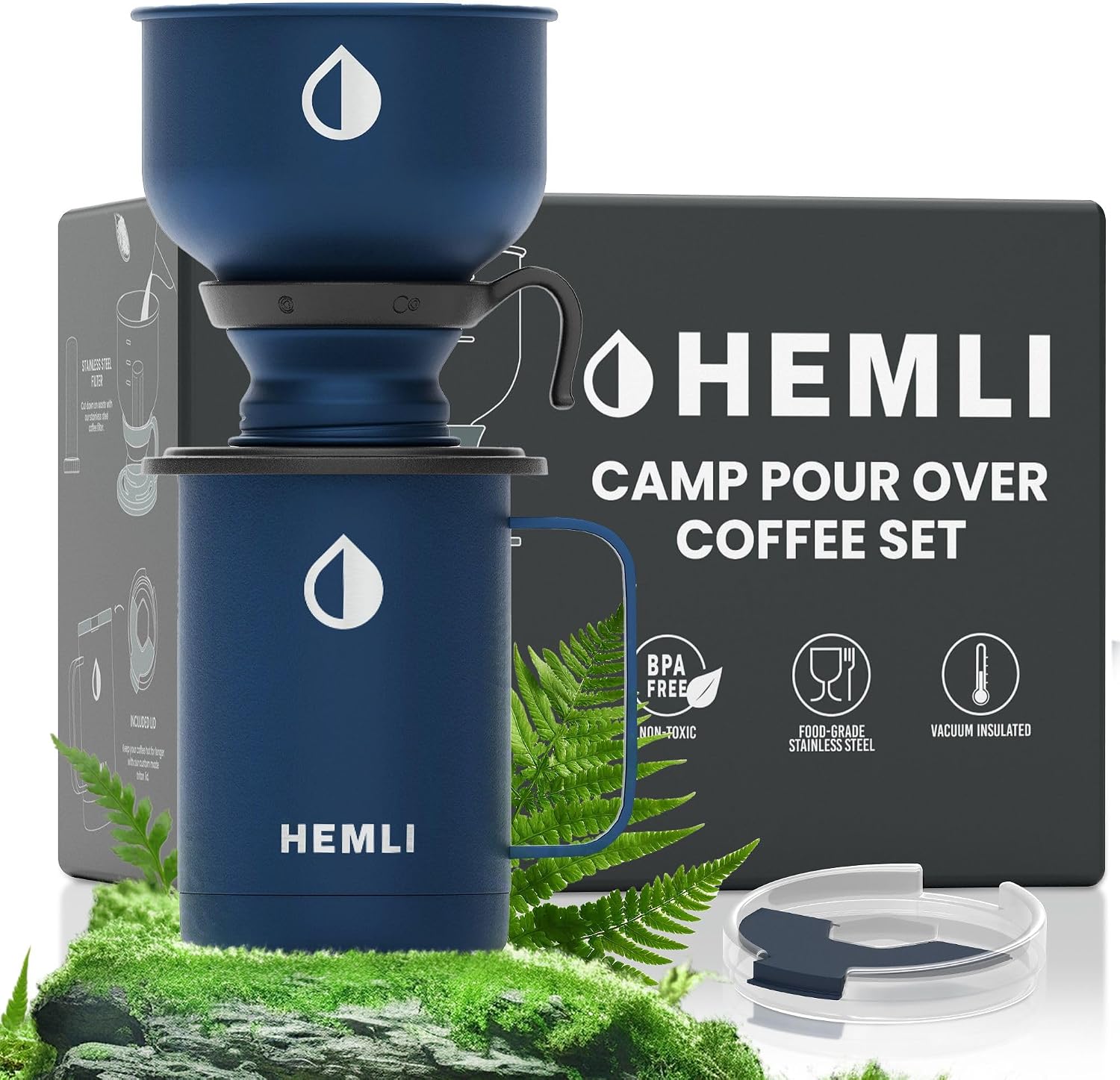16 oz Pour Over Camp Coffee Maker Set