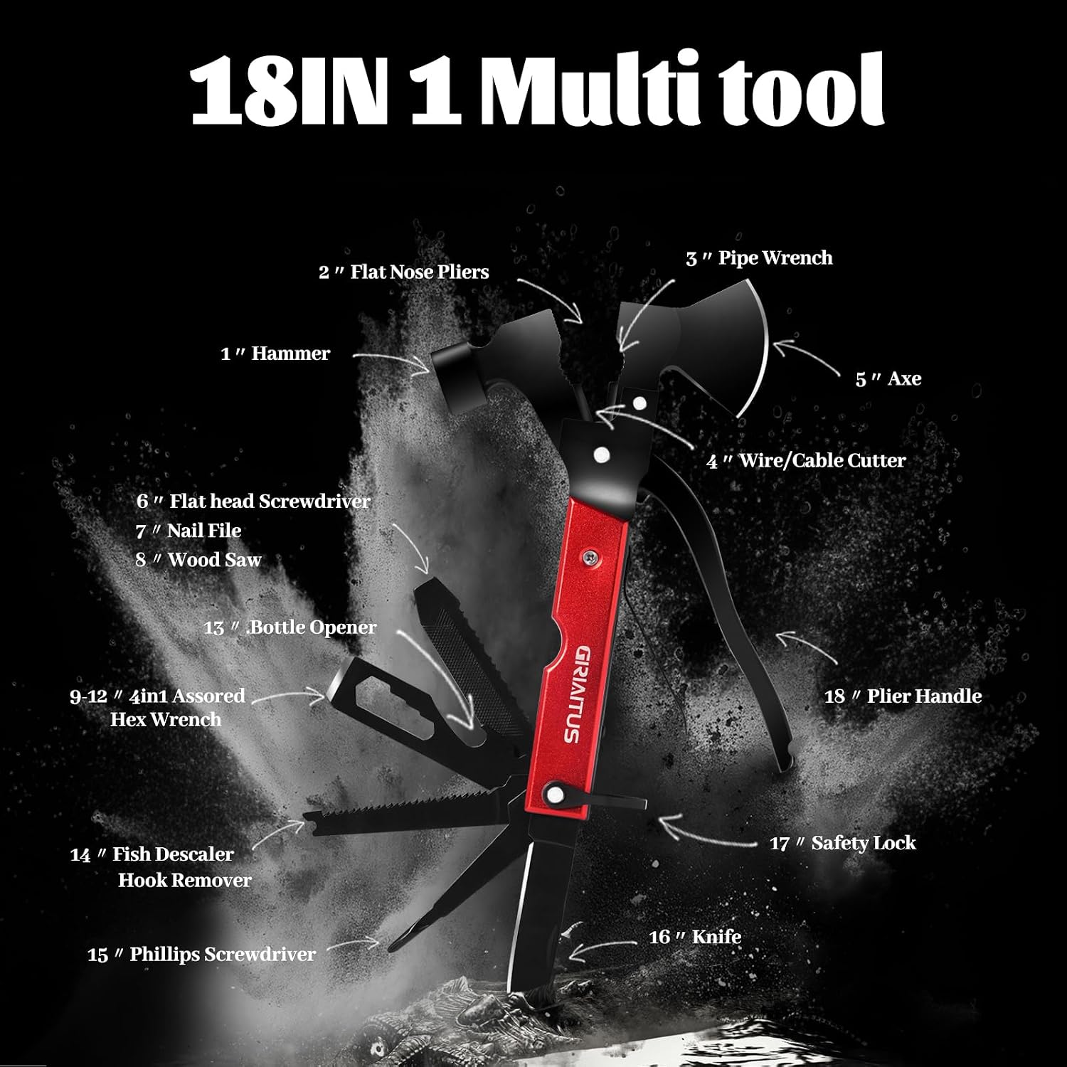 18-in-1 Multitool Camping Accessories