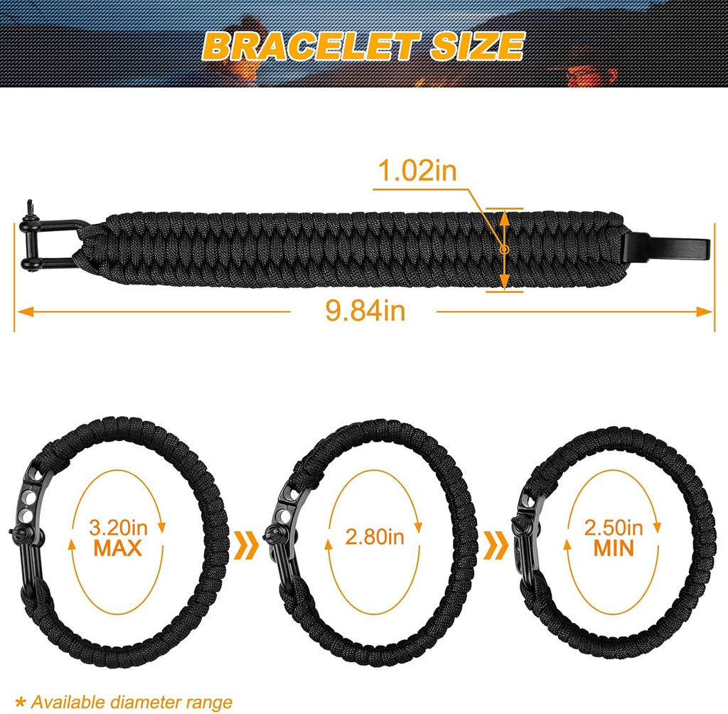 Survival Bracelet with Paracord Rope
