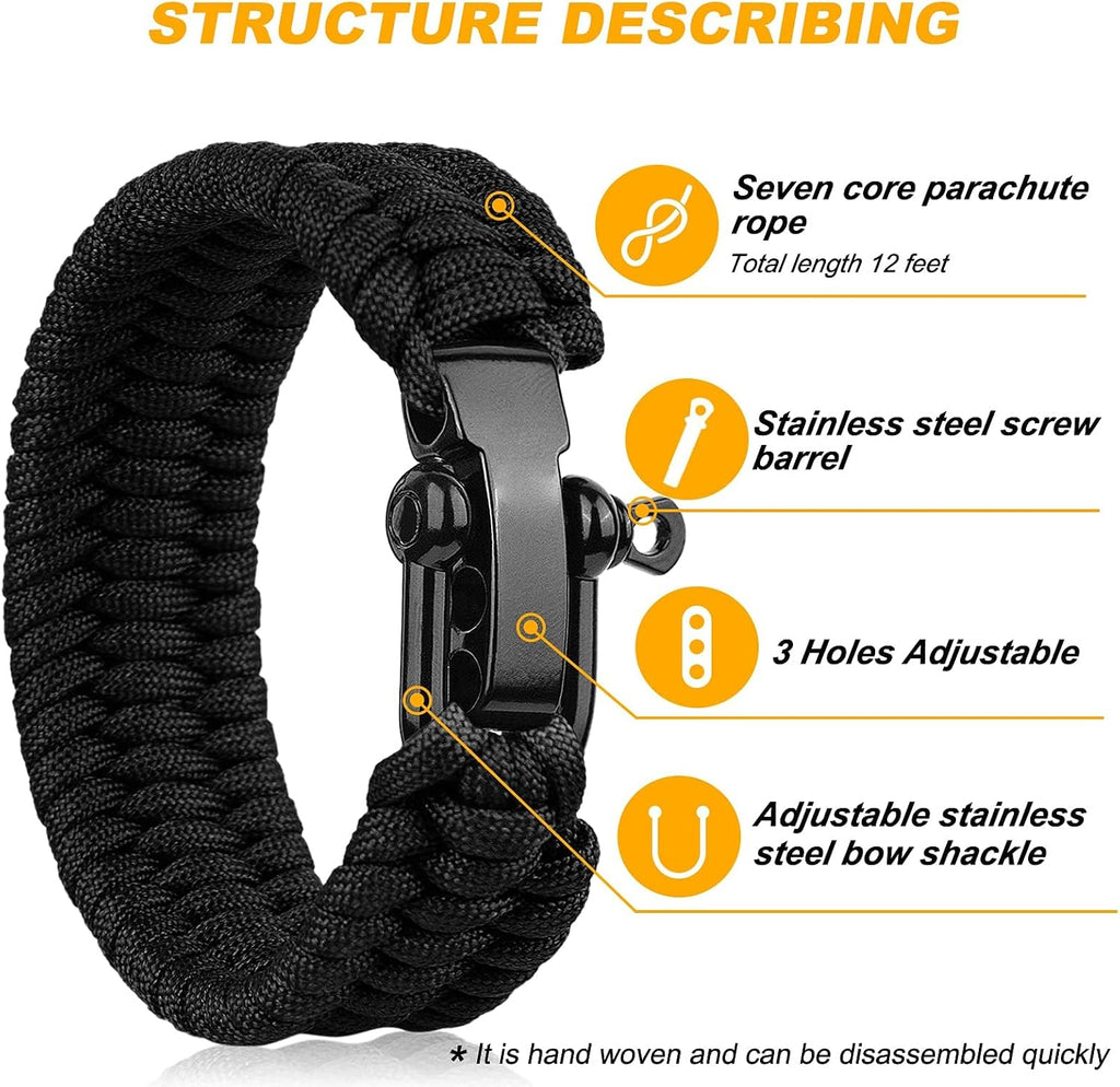 Survival Bracelet with Paracord Rope
