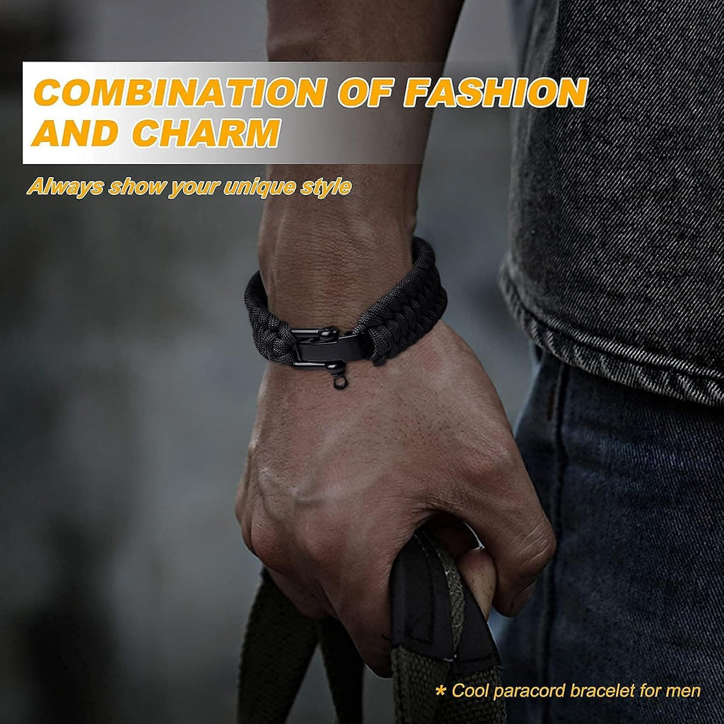 Survival Bracelet with Paracord Rope