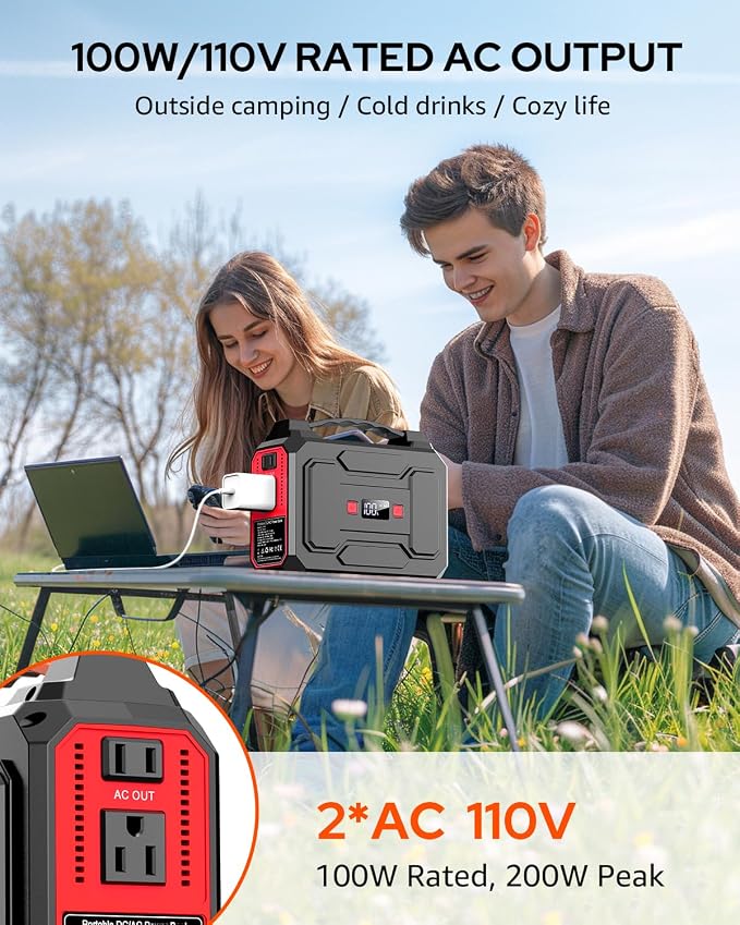 Portable Power Station, 146Wh 100W