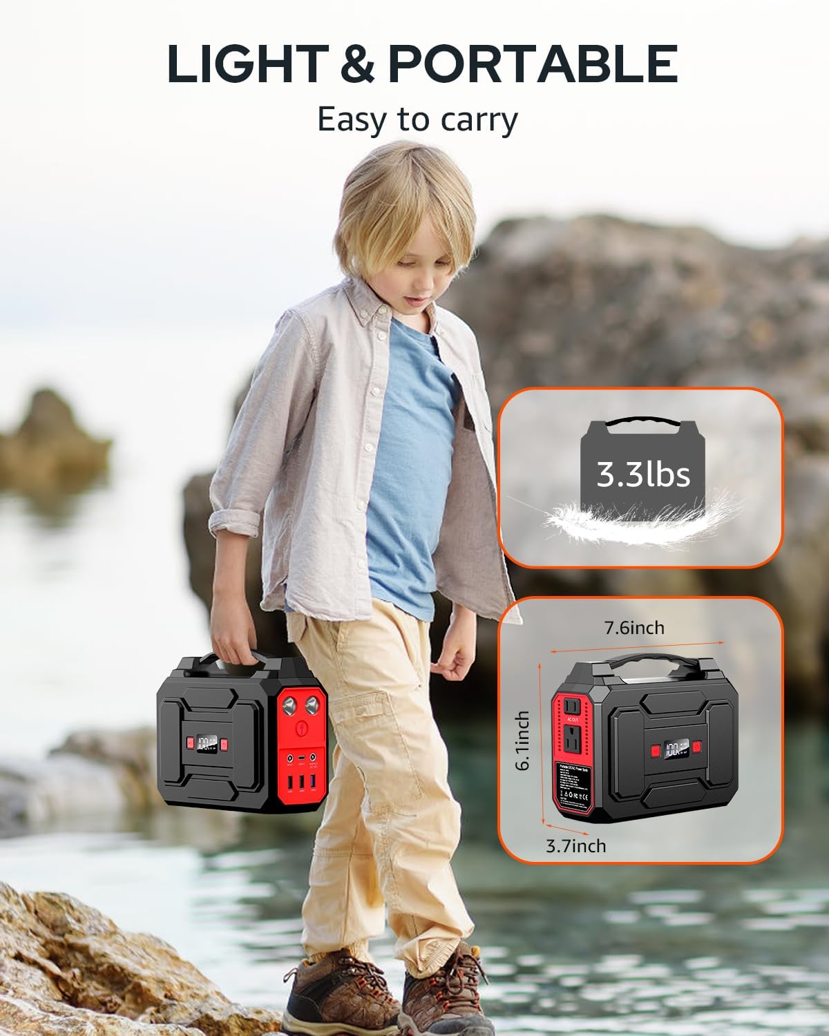 Portable Power Station, 146Wh 100W