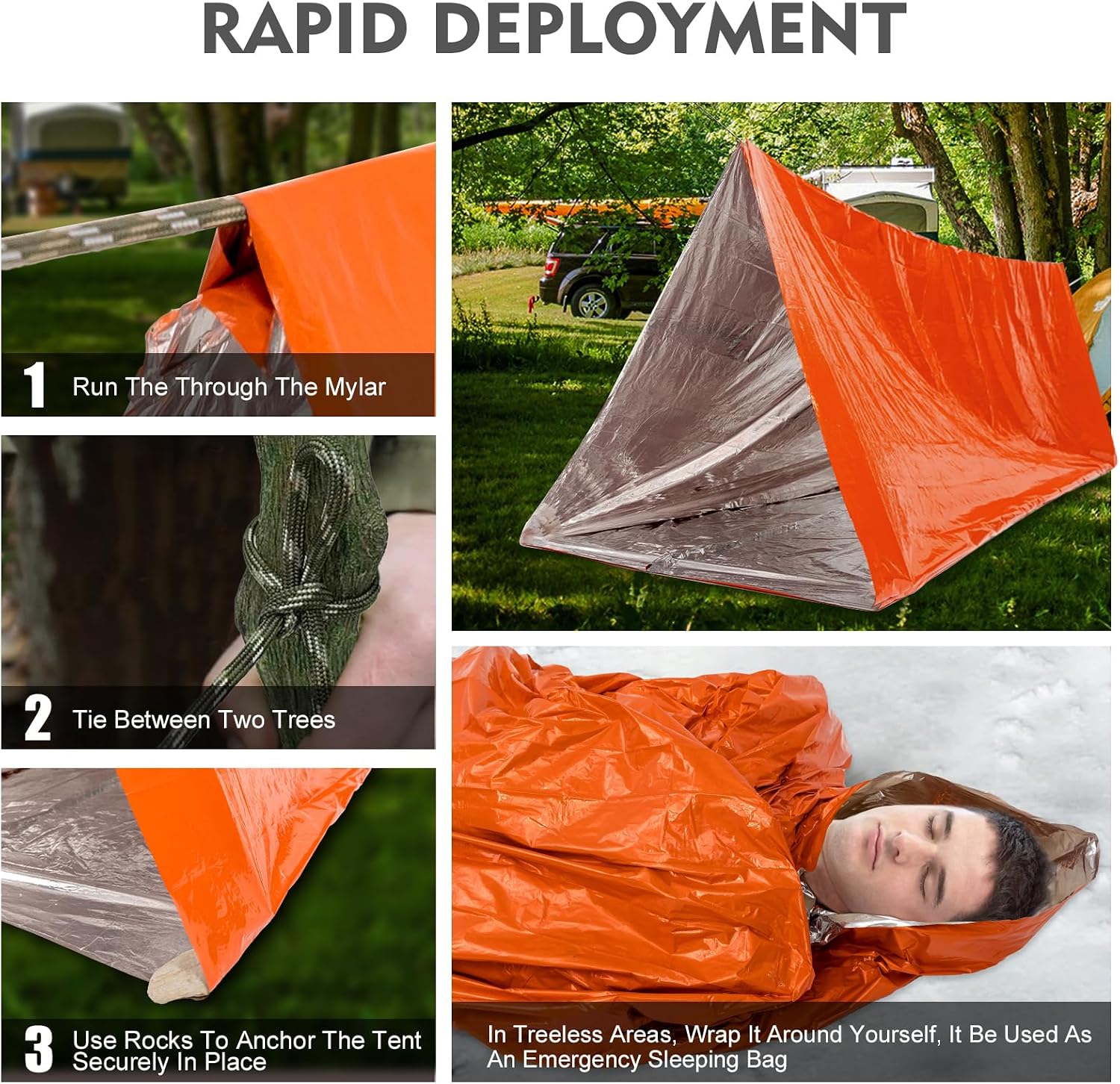 ANLOKE Emergency Survival Tent Shelter, 2 Person