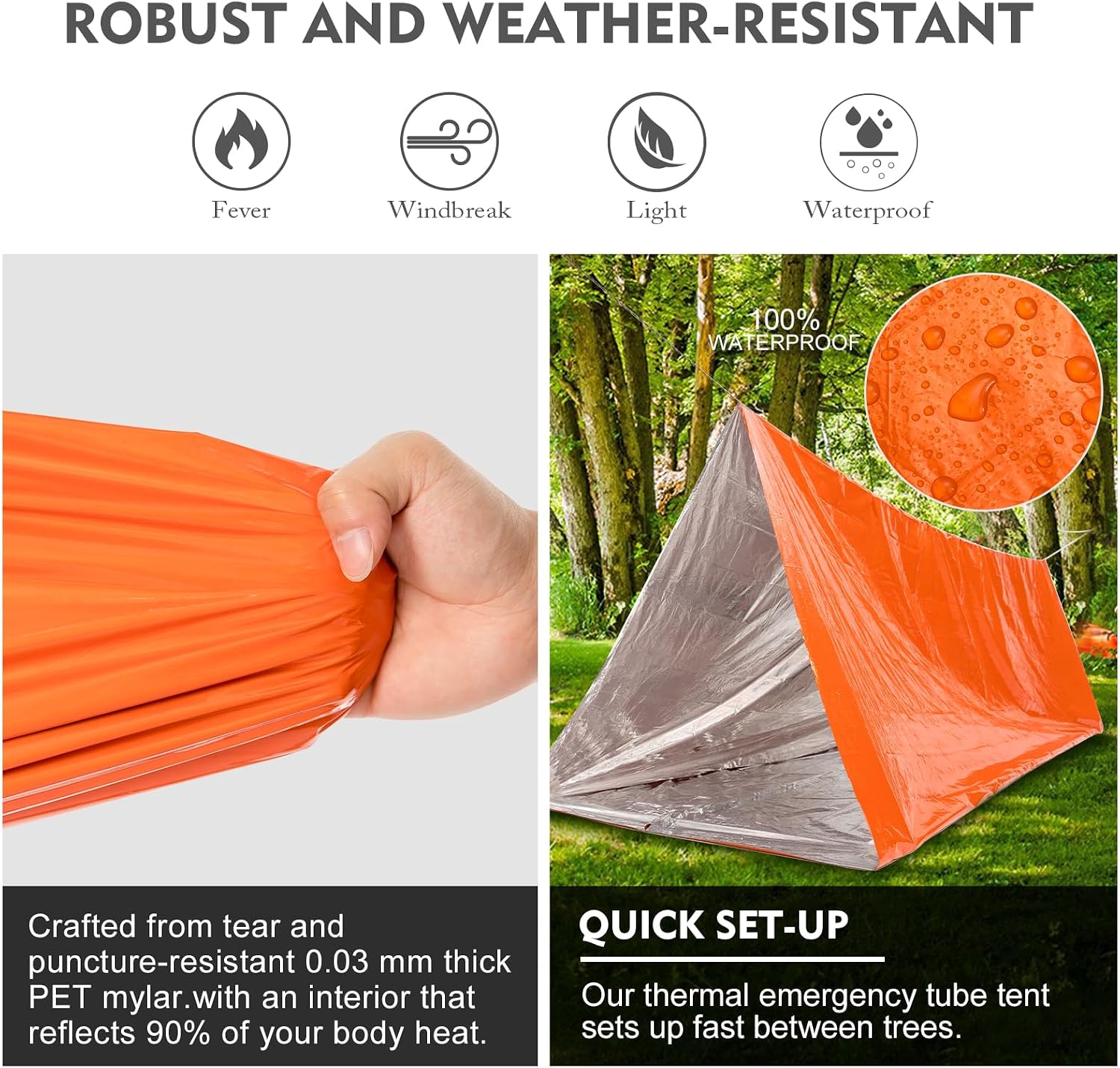 ANLOKE Emergency Survival Tent Shelter, 2 Person