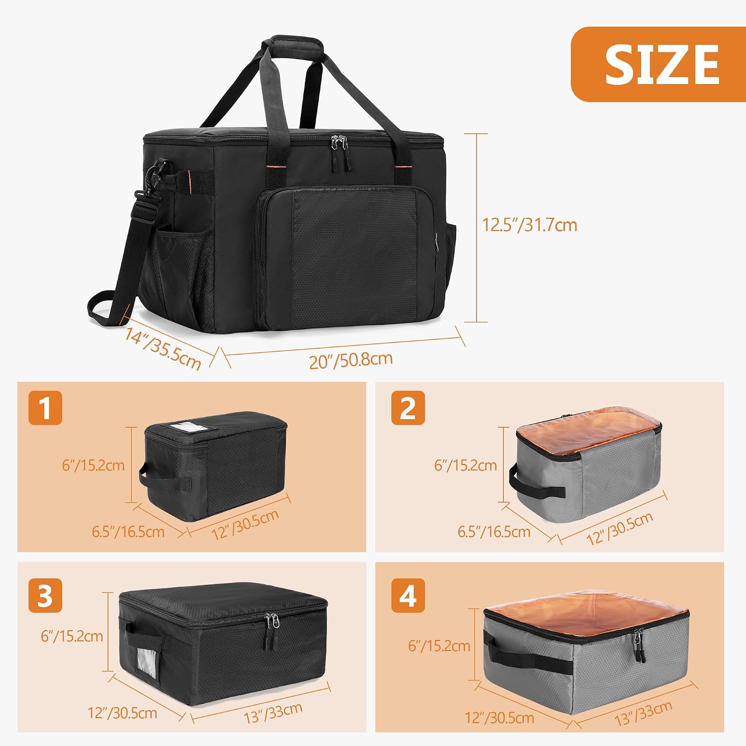 Camping Organizers and Storage, 4 Packing Cubes