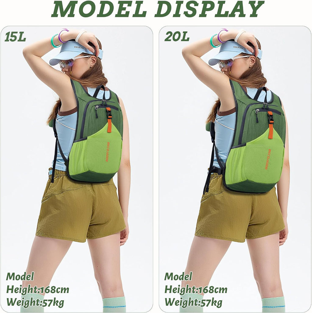 BECOJADDE 20L Foldable Hiking Backpack