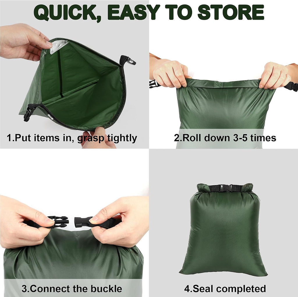 Waterproof Dry Bags Set, 5 Packs