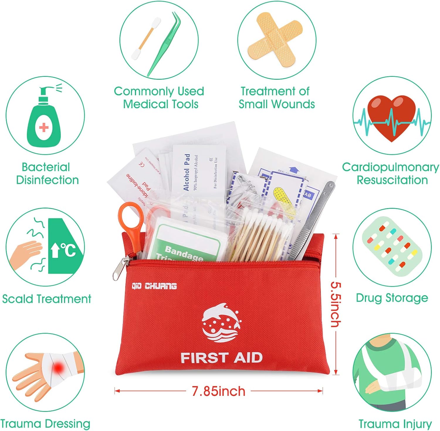 Small First Aid Kit, 87 Pieces
